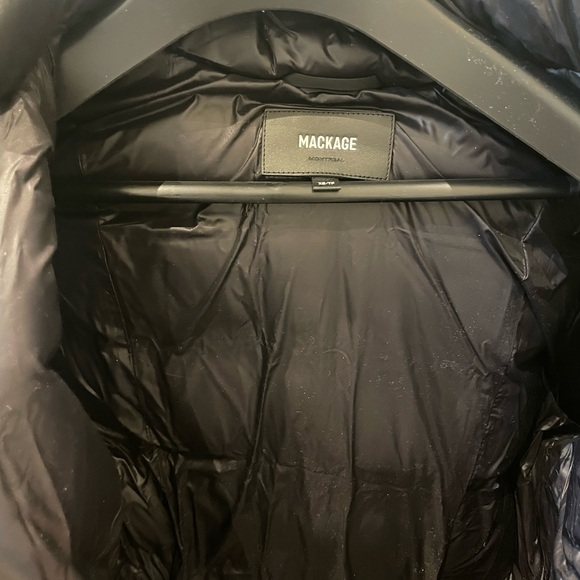 Mackage Leanne Black Hooded Maxi Down Jacket - Picture 9 of 15